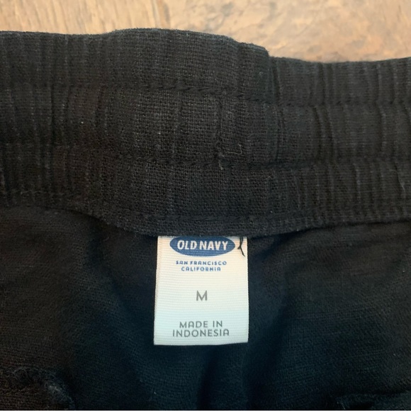 Black linen blend shorts - Picture 2 of 4